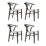 Levede 4x Dining Chairs Wooden Hans Black - Extra Image