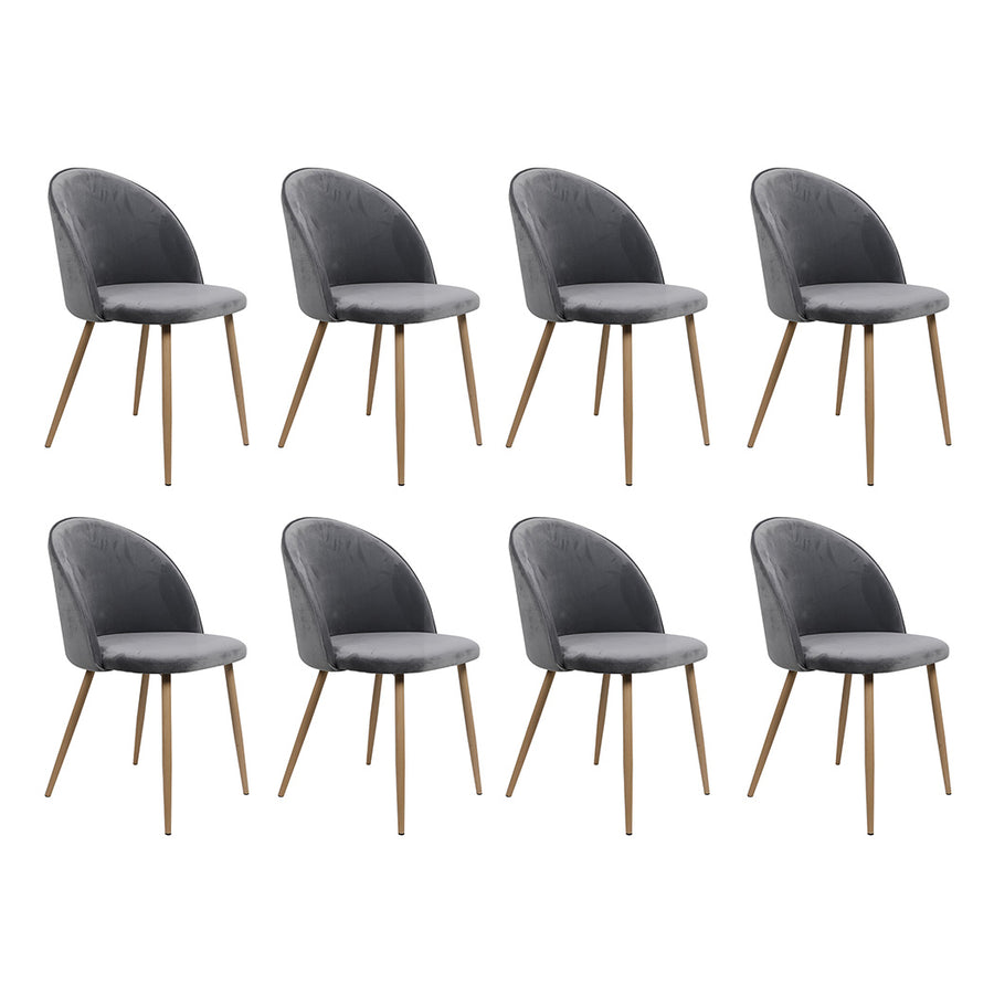 Levede 8x Dining Chairs Seat French Grey-2006732721086402560