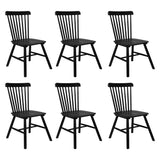 Levede 6x Dining Chairs Kitchen Winsor Black - Extra Image