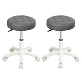 Levede 2x Rolling Bar Stool Swivel Salon SPA Chair Grey-2018816801848299520