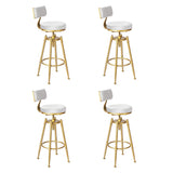 Levede 4x Bar Stools Swivel Kitchen Bar Chair White - Extra Image