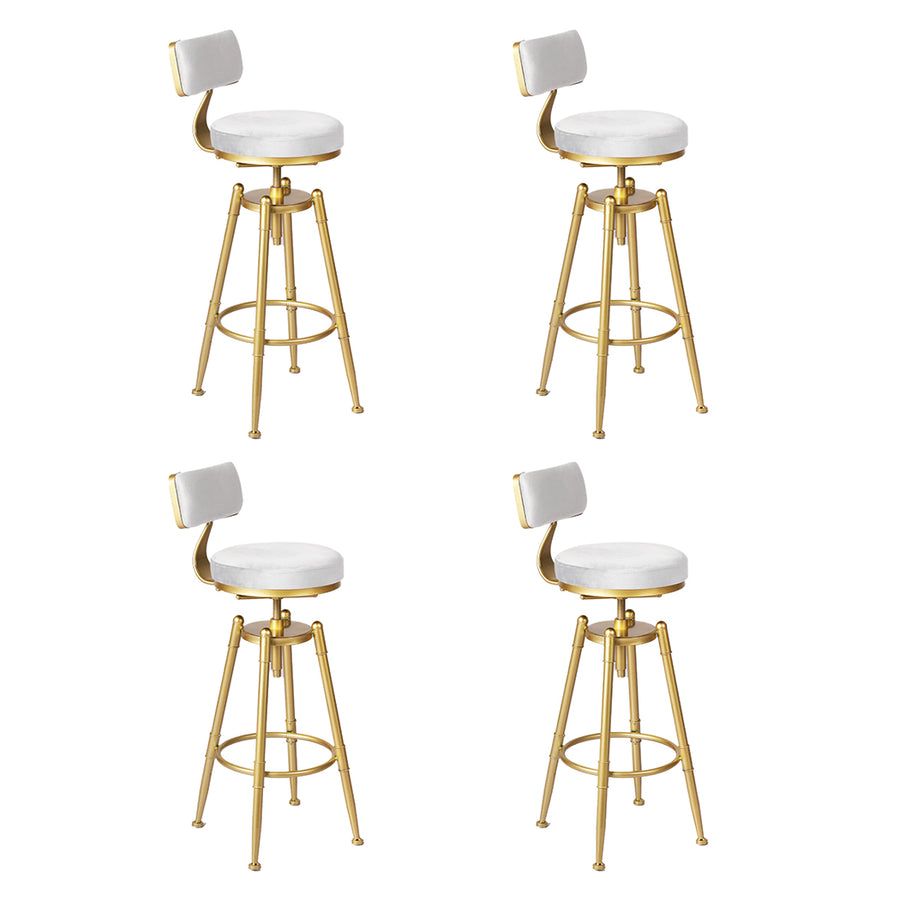 Levede 4x Bar Stools Swivel Kitchen Bar Chair White-2018816899323924480