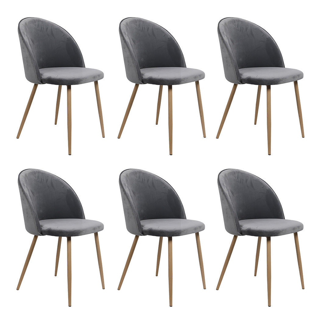 Levede 6x Dining Chairs Seat French Grey-2006732720910241792