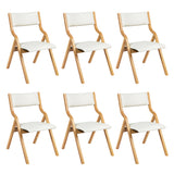 Levede 6x Dining Chairs Foldable PU Beige - Extra Image
