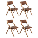Levede 4x Dining Chairs Foldable PU Tan-2018816883515592704