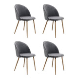 Levede 4x Dining Chairs Seat French Grey - Extra Image
