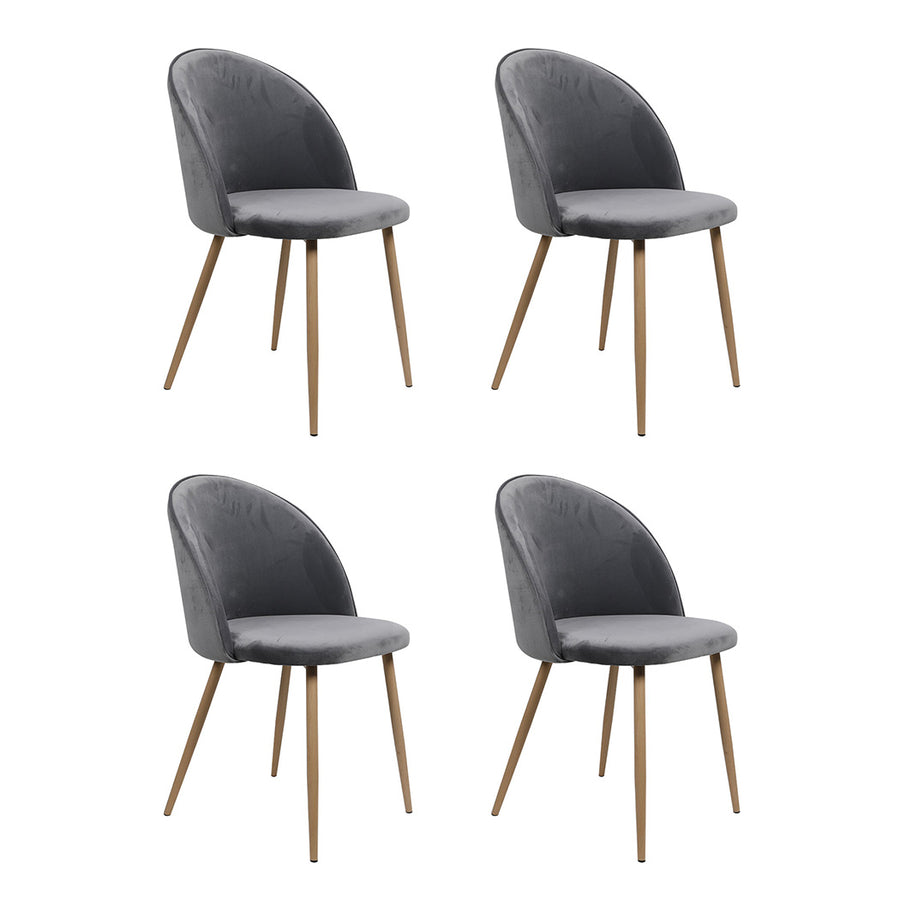 Levede 4x Dining Chairs Seat French Grey-2006732720729886720