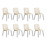 Levede Stackable Dining Chairs Kitchen Beige Set of 8 - Extra Image