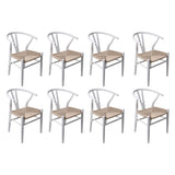 Levede 8x Dining Chairs Wooden Hans White - Extra Image