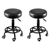 Levede 2x Salon Stool Swivel Bar Stools - Extra Image