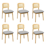 Levede Dining Chair Wood Rattan Armless Natural x6-2006732736869568512