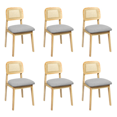 Levede Dining Chair Wood Rattan Armless Natural x6-2006732736869568512