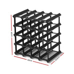 Artiss Wine Rack 20 Bottle Black