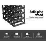 Artiss Wine Rack 20 Bottle Black - 45-Degree Angle