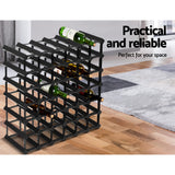 Artiss Wine Rack 42 Bottle Black - Side View