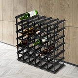 Artiss Wine Rack 42 Bottle Black - Close-Up Angle