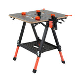 Giantz Portable Folding Work Table 454kg Adjustable Workbench - Front View