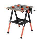 Giantz Portable Folding Work Table 454kg Adjustable Workbench - Top-Down View