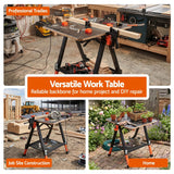 Giantz Portable Folding Work Table 454kg Adjustable Workbench - Extra Image