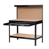 Giantz Workbench with Pegboard and Ultra-Wide 120cm Work Table for Garage DIY, 20 Hooks - Front View