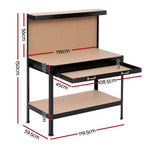 Giantz Workbench with Pegboard and Ultra-Wide 120cm Work Table for Garage DIY, 20 Hooks