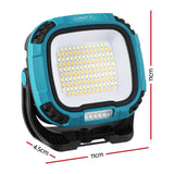 Portable USB Rechargeable Magnetic LED Work Light with 180° Stand - Front View