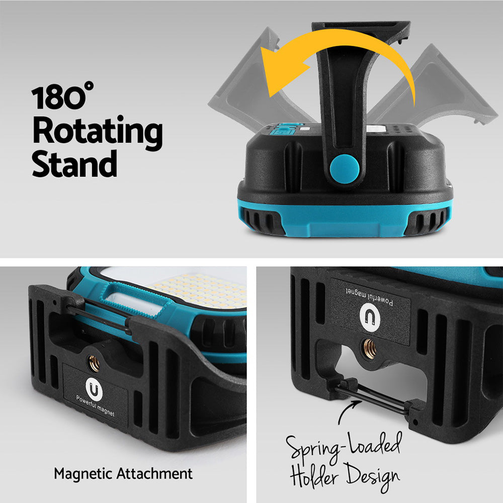 Portable USB Rechargeable Magnetic LED Work Light with 180? Stand