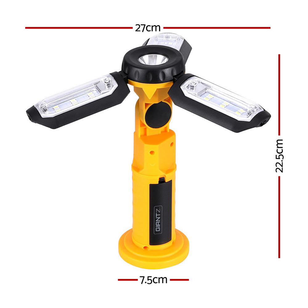 Giantz Rechargeable LED Work Light with USB Charging, Magnetic Hook, and 90? Rotation