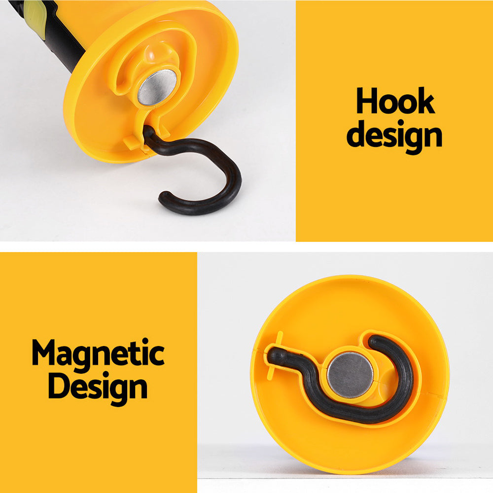 Giantz Rechargeable LED Work Light with USB Charging, Magnetic Hook, and 90? Rotation