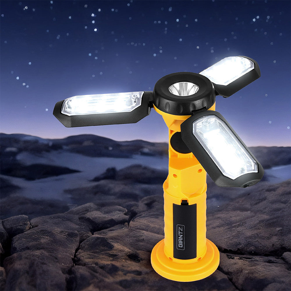 Giantz Rechargeable LED Work Light with USB Charging, Magnetic Hook, and 90? Rotation