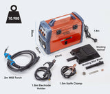 ROSSI 300 Amp MIG Stick Welder, Portable DC Gas Gasless Inverter Welding Machine, 15A Plug - Rear View