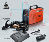 ROSSI 200 Amp Portable Inverter Arc Stick Welder, MMA DC Gas Inverter Welding Machine, 15A Plug - Rear View