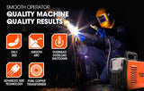 ROSSI 250 Amp Stick Welder, Portable Arc MMA Inverter Welding Machine, 15A Plug - Side View