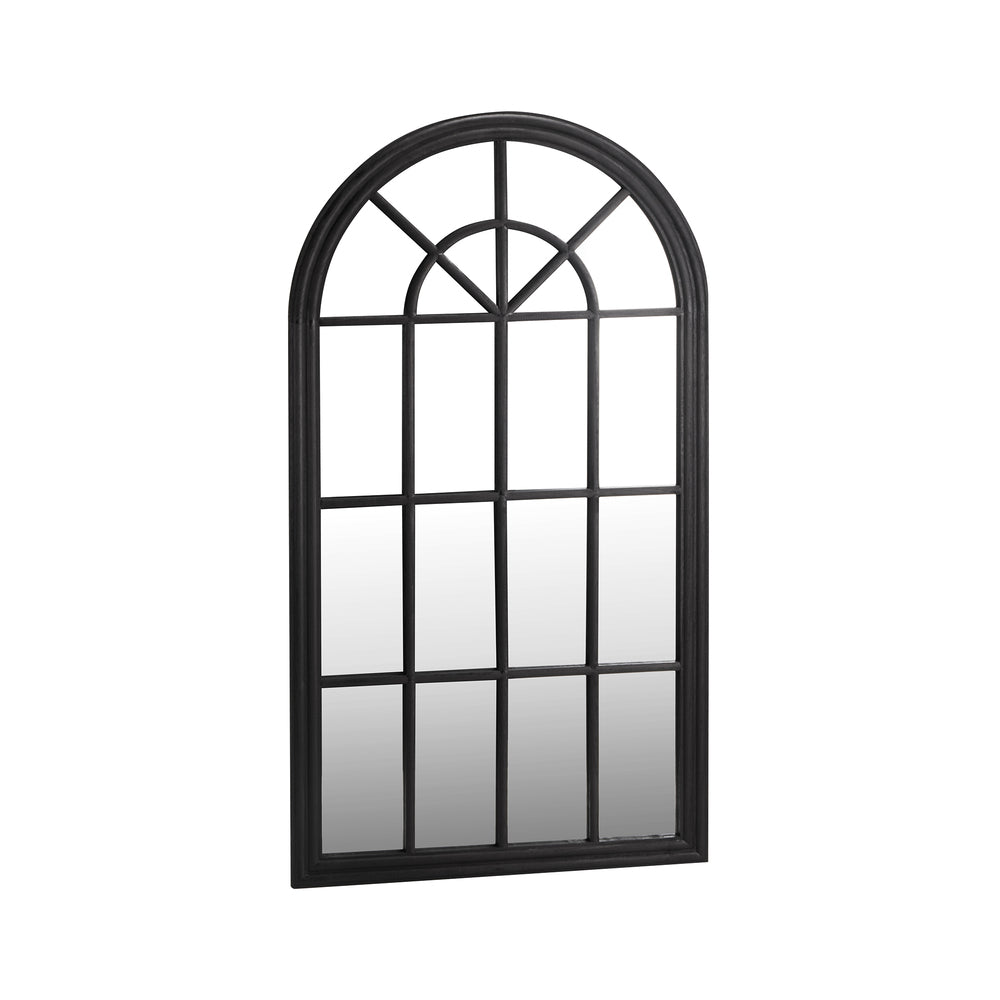 Oikiture Window Mirror Arched Wall Mirrors 76x51cm Black