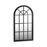 Oikiture Window Mirror Arched Wall Mirrors 76x51cm Black