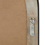 Oikiture 2PC Window Mirror Arched 76x51cm Wooden Black - Top-Down View