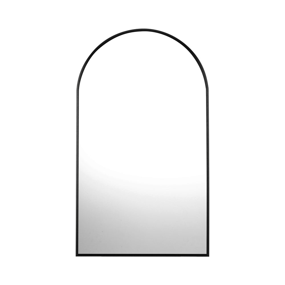 Oikiture Wall Mirrors 86x50cm Arched Black Set of 2