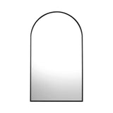 Oikiture Wall Mirrors 86x50cm Arched Black Set of 2 - Rear View