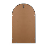 Oikiture Wall Mirrors 86x50cm Arched Black Set of 2 - Low Angle
