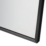 Oikiture Wall Mirrors 86x50cm Arched Black Set of 2 - Close-Up Angle