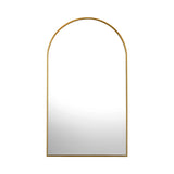 Oikiture Wall Mirrors 86x50cm Arched Gold Set of 2