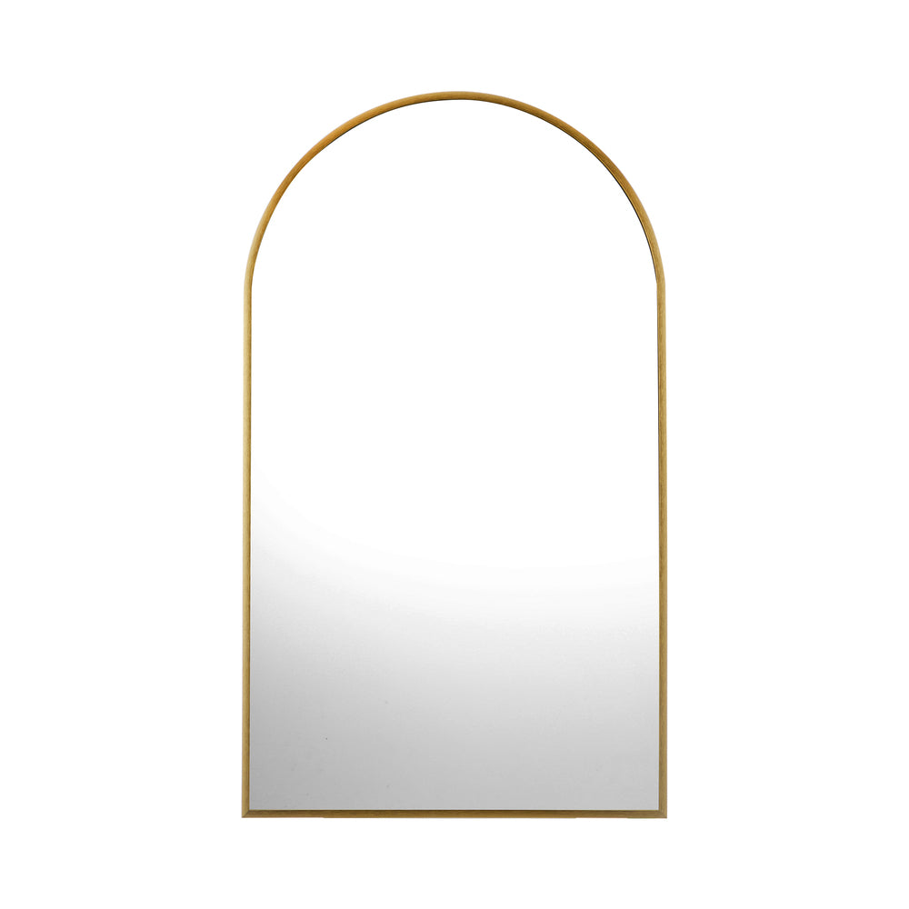 Oikiture Wall Mirrors 86x50cm Arched Gold Set of 2