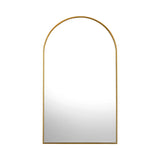 Oikiture Wall Mirrors 86x50cm Arched Gold Set of 2 - Side View