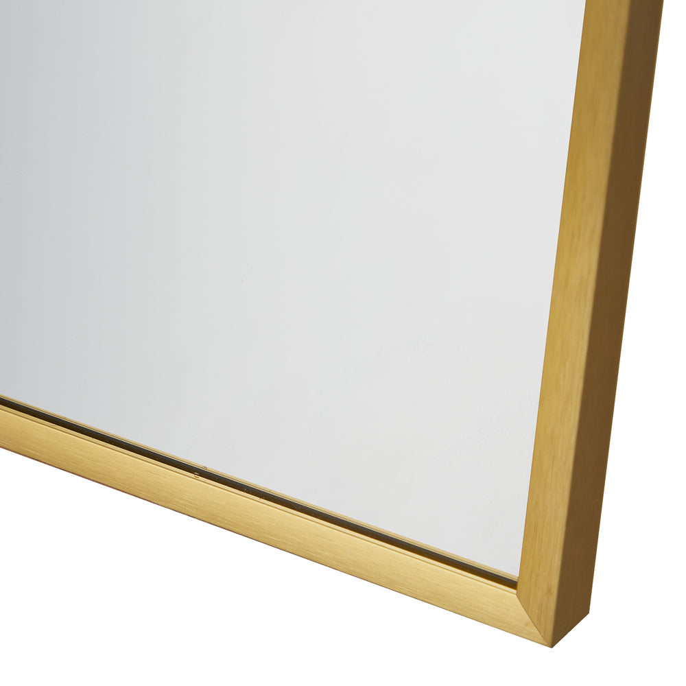 Oikiture Wall Mirrors 86x50cm Arched Gold Set of 2