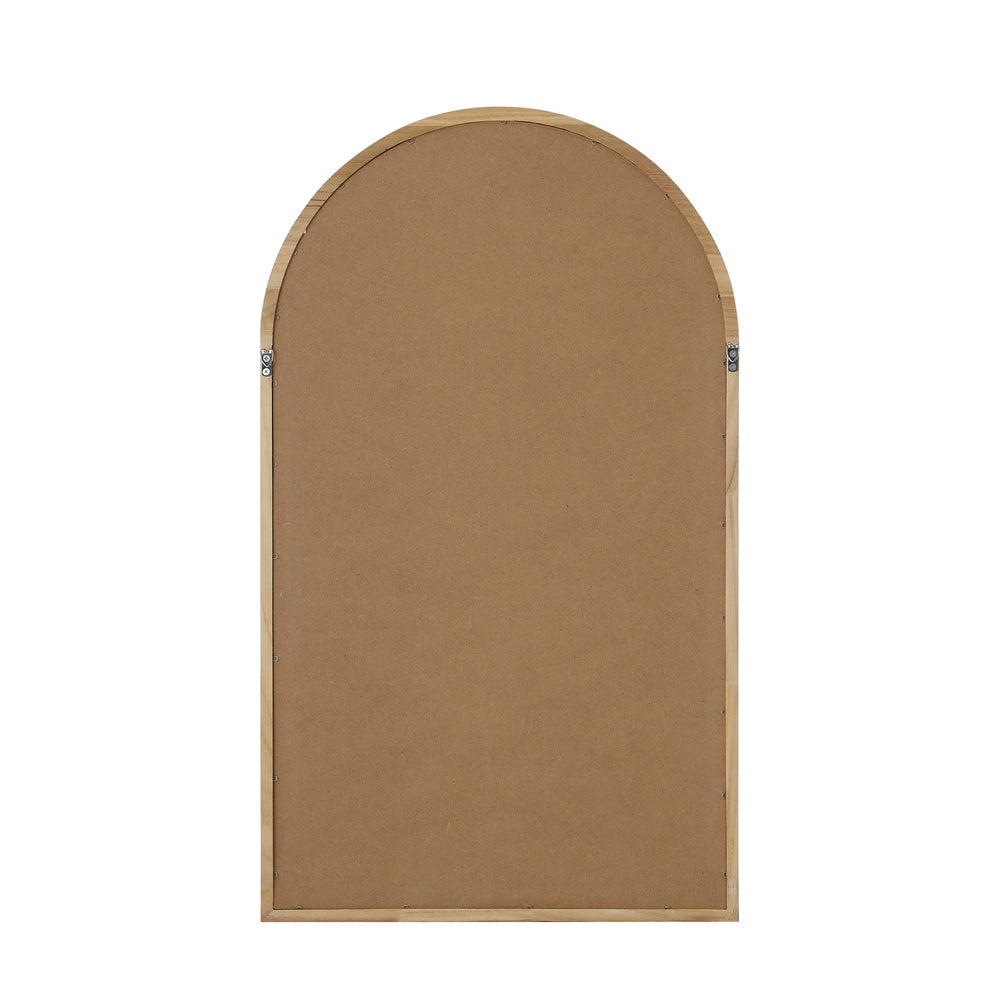 Oikiture Arched Wall Mirrors 86x50cm Wooden Set of 2