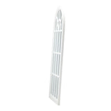 Oikiture Wooden Window Mirror Arched Wall Mirrors 130x70cm White - Front View
