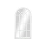 Oikiture Window Mirror Arched Wall Mirrors 76x51cm Wooden White