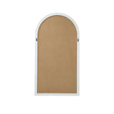 Oikiture Window Mirror Arched Wall Mirrors 76x51cm Wooden White