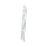 Oikiture 2PC Window Mirror Arched Wall Mirrors 76x51cm Wooden White