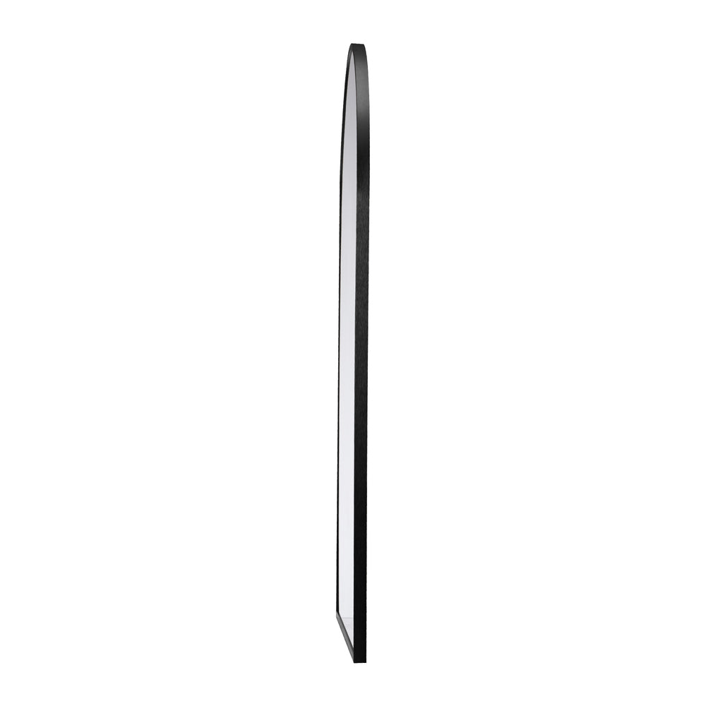 Oikiture Wall Mirror 86x50cm Arched Black